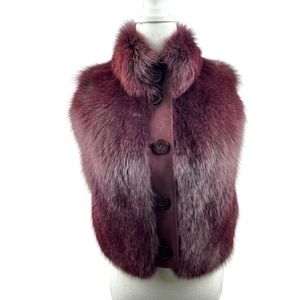 Cropped Fox Vest with Corduroy’d Leather